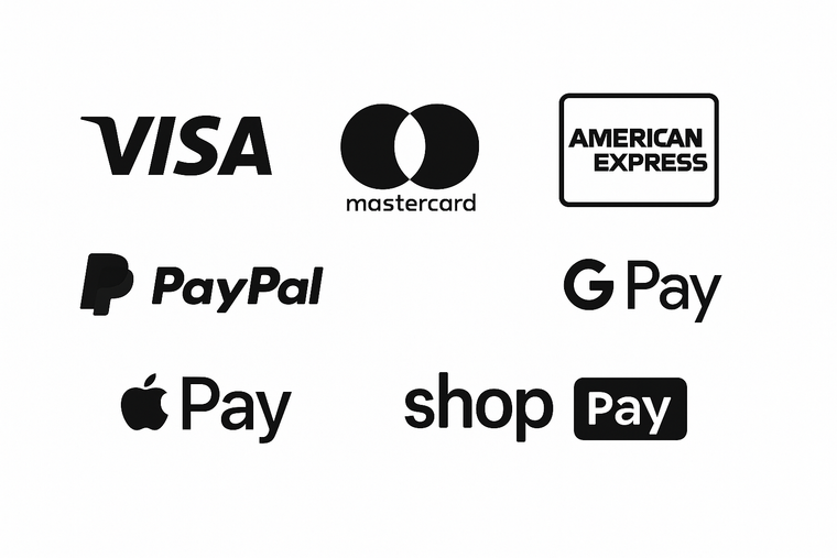 Payment methods footer image with unique logos
